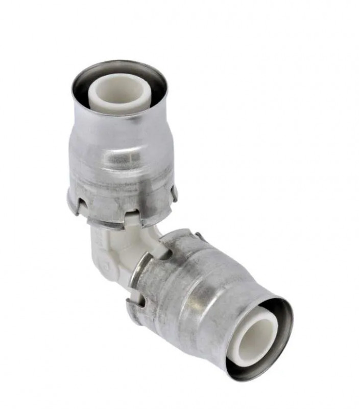 Gereedschapsloze tectite fitting, 16 mm multi-layer clip elleboog