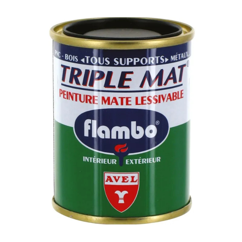 Driedubbele matte Flambo Glycero verf 100ml zwart.