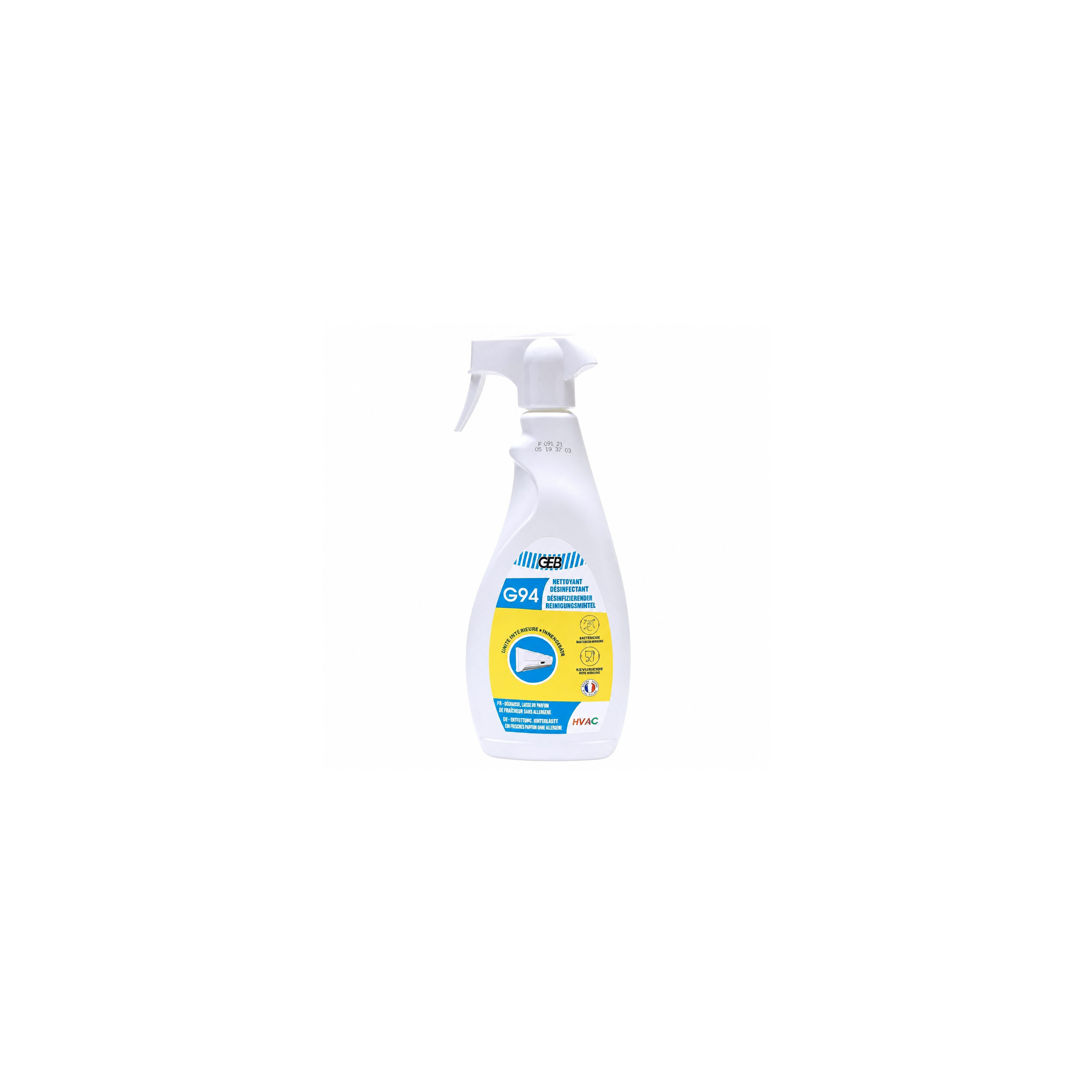 NETTOYANT/DESINFECTANT SANS RINCAGE POUR UNITES INTERIEURS - GEB