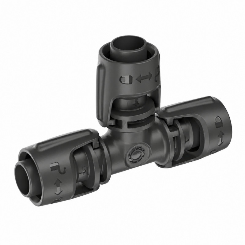 Raccordo a T per irrigazione a goccia 13mm, 5 pezzi.