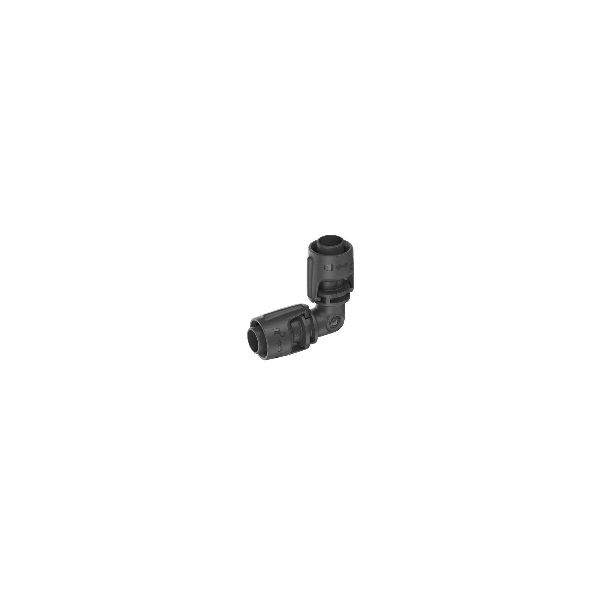 Gomito o giunto a L per gocciolatoio da 13 mm, 5 pezzi.