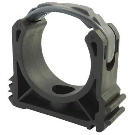 Abrazadera clip para tubo PVC presión diámetro 50mm, 10 piezas.