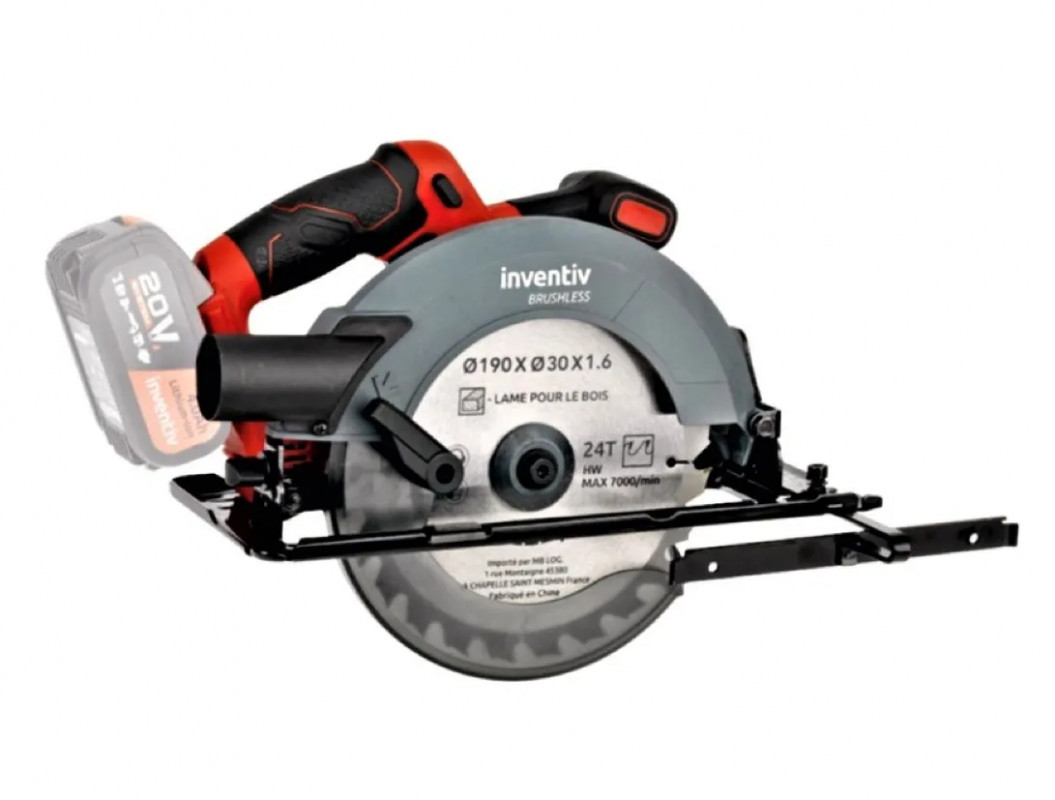 20V accucirkelzaag, 190 mm, 5800 tpm