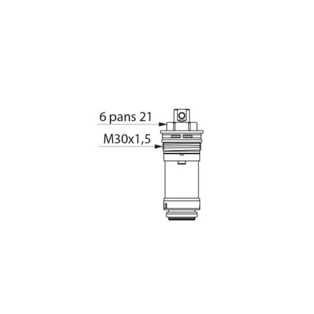 Patroon met timer voor TEMPOMIX 3 wastafelkranen.