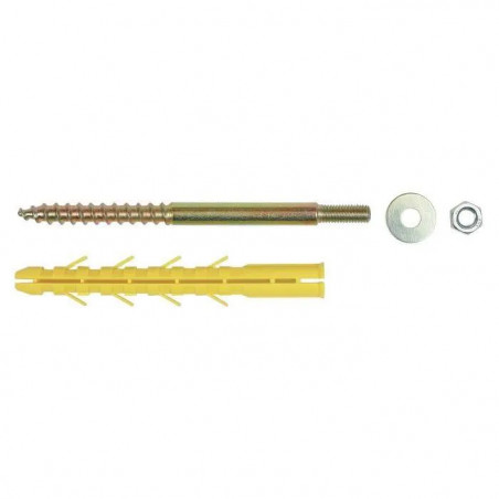 Boiler wall bracket 12x130mm, nut M8, with dowel, 2 pcs.