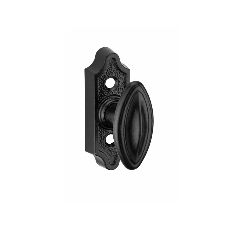 Handgreep, rustieke knop voor raam, 7mm vierkant, zwart