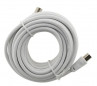 5 meter TV verlenger, mannelijk/vrouwelijk met vrouwelijk/vrouwelijk adapter, diameter 9.52mm.