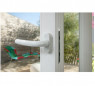 Window handle, 90° espagnolette lever handle with concealed screw, white Window handle, 90° espagnolette lever handle with concealed screw, white