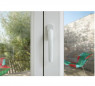 Window handle, 90° espagnolette lever handle with concealed screw, white Window handle, 90° espagnolette lever handle with concealed screw, white
