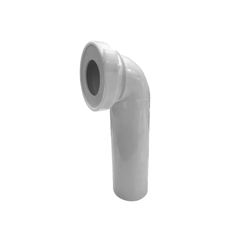 90 graden mannelijke elleboog WC buisdiameter 100 voor steunframe met pakkingklem