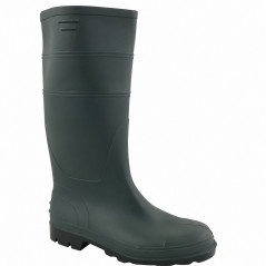 Stivale in tela rivestito in PVC verde, senza sicurezza, taglia 42.