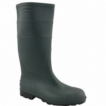 Stivali da esterno impermeabili, tela rivestita in PVC verde, taglia 42.