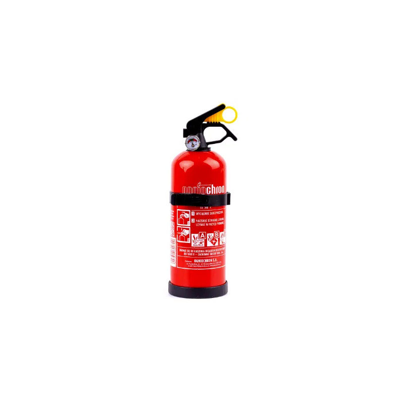 ABC poederblusser van 1 kg, met manometer.