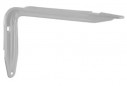Diepgetrokken hoekbeugel in wit epoxystaal, H.110 /L.150mm, per paar.