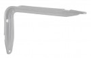 Diepgetrokken hoekbeugel in wit epoxystaal, H.170 /L.265mm, per paar.
