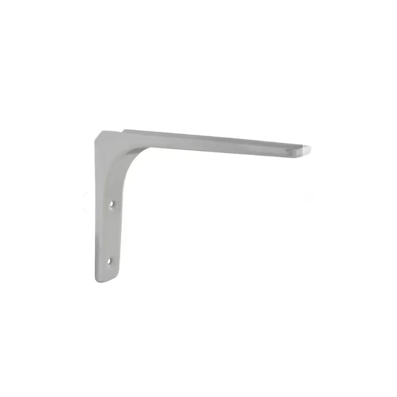 Moderne hoekconsole in staal en witte epoxy H.200 x L.250mm.
