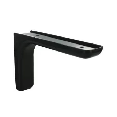 Staffa angolare in acciaio Leonard e plastica nera, 80x117 mm.