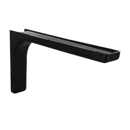 Leonard steel and black plastic angle bracket, 144x240mm.