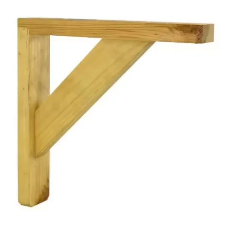 Screw-on angle bracket in natural pine 190x190mm.