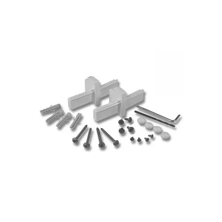 Kit de montaje para mampara de ducha STAR R Plata