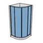 Montageset voor STAR R douchewand Zilver