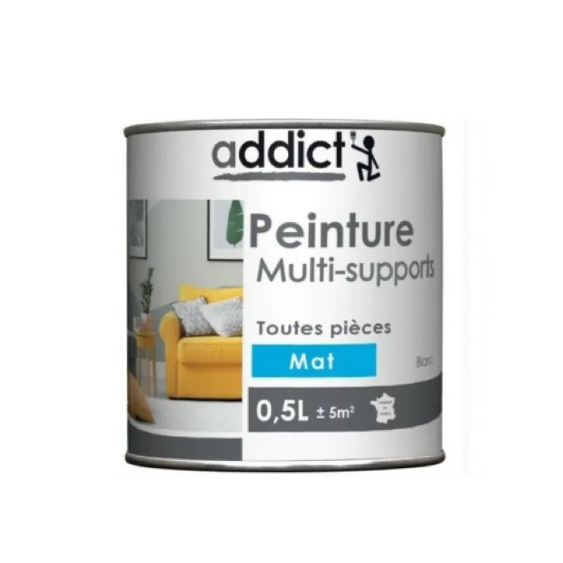 Peinture acrylique multi supports, blanc mat , 0,5 litre Peinture acrylique multi supports, blanc mat , 0,5 litre