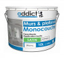 Enkellaags acrylverf voor muren en plafonds, gesatineerd wit, 10 liter