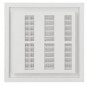 Vierkant PVC ventilatierooster voor afdichting, verwijderbaar, met sluiting 176x176 mm, wit