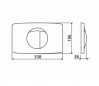 Bedieningspaneel met twee toetsen voor inbouwtank, wit Bedieningspaneel met twee toetsen voor inbouwtank, wit