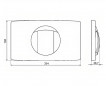 Bedieningspaneel met twee toetsen voor inbouwtank, wit
