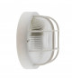 IP44 opbouwronde buitenlamp met raster, wit