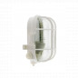 Ovale buitenlamp 470 Lumen, IP44 opbouw met raster, wit