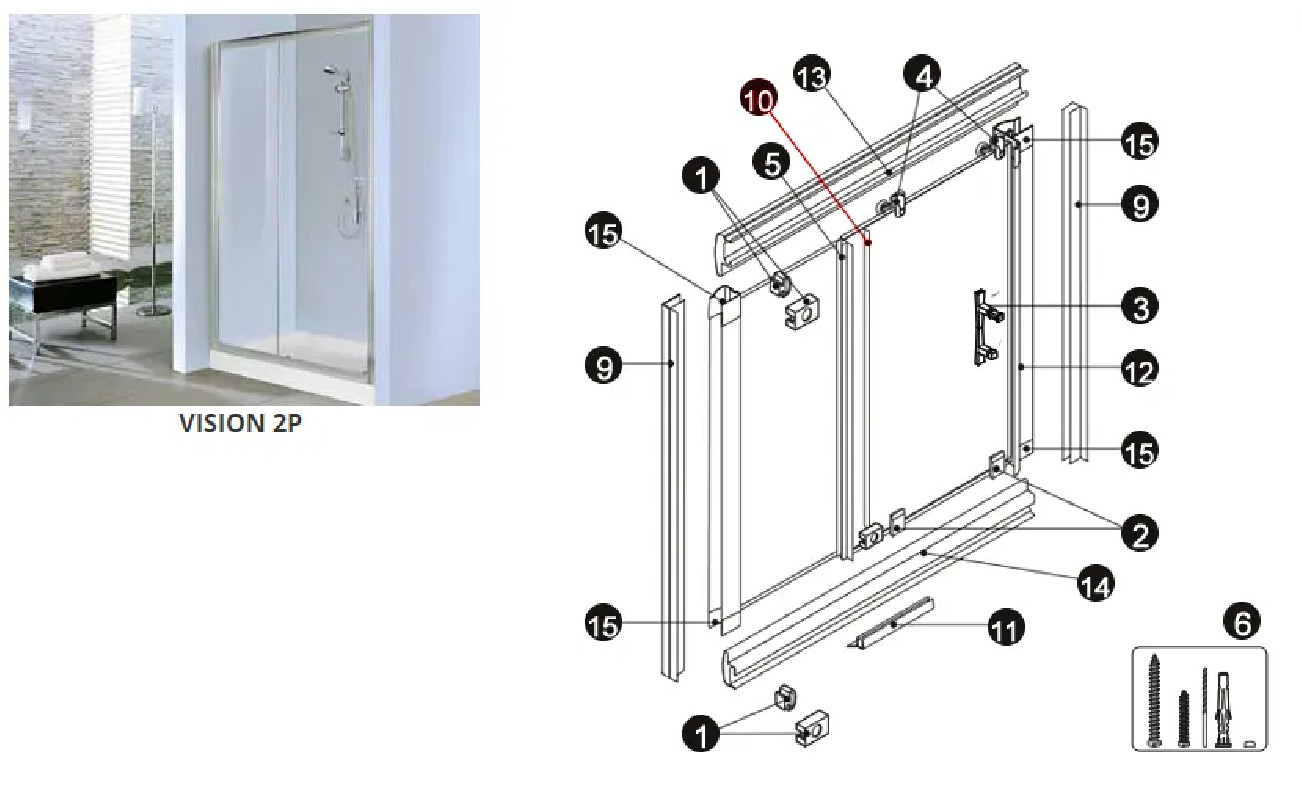 JR Products Verrou de porte à compartiment 115 5/8