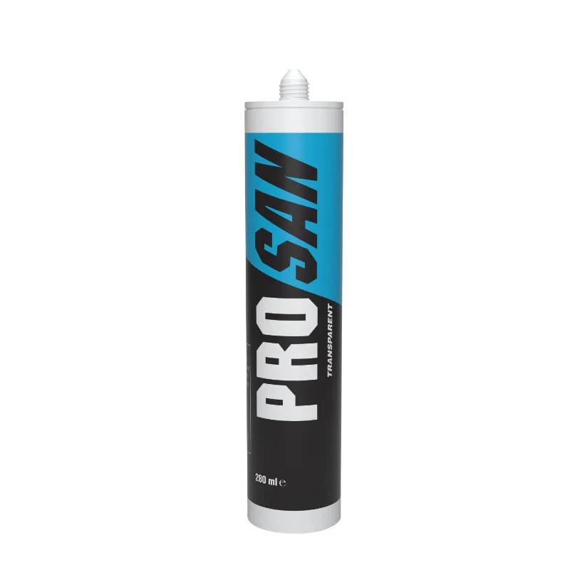 Transparante sanitaire siliconenkit, PRO SAN ééncomponent azijn, 280 ml
