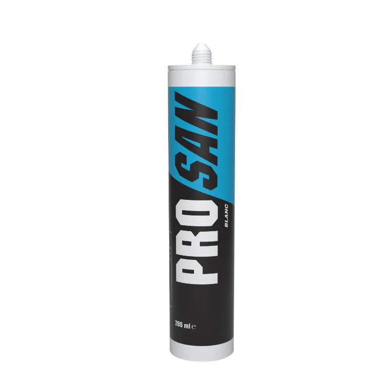 Witte sanitaire siliconenkit, PRO SAN ééncomponent azijn, 280 ml