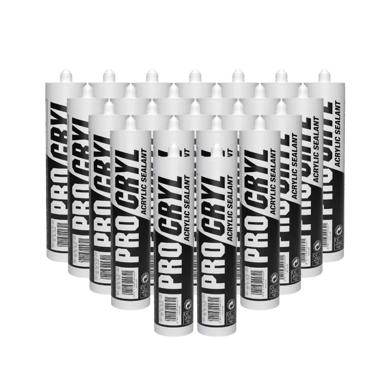 Doos met 24 witte PRO CRYL acrylaatkitten, 280 ml