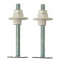 Wastafelarmatuur met tegenplaat 8x140 mm, 2 stuks