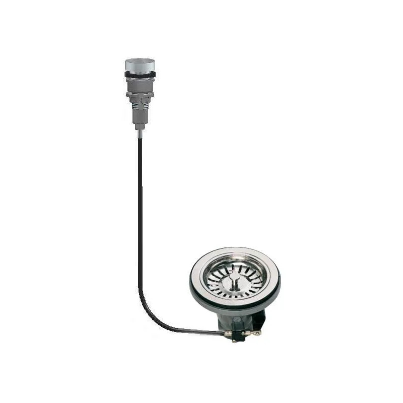 Spoelbakafvoer zonder automatische overloop, diameter 90 mm, met handgreep ROTOLOGIC 1