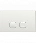 Regiplast PLAIN bedieningsplaat, twee knoppen, wit