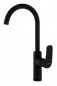 Nieuwe gulp" hoge zwarte gootsteenkraan, 400mm hoog.