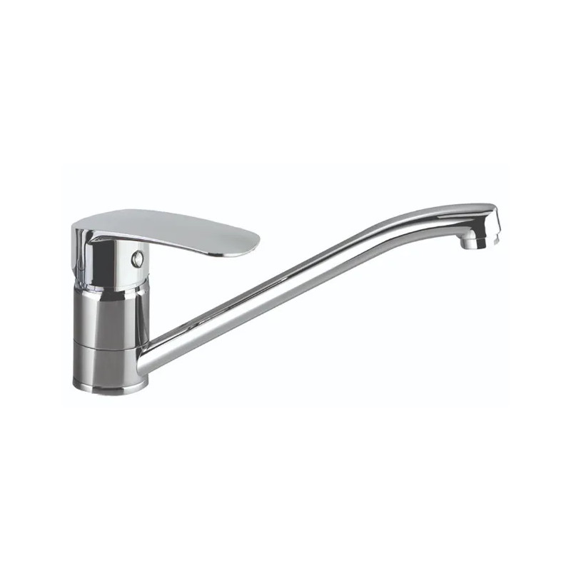 Nieuwe gulp" lage uitloop gootsteenkraan, 154 mm hoog.