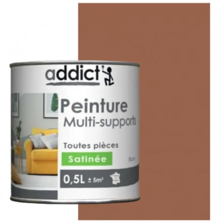 Peinture acrylique multi supports, bleu lagon satin, 0,5 litre