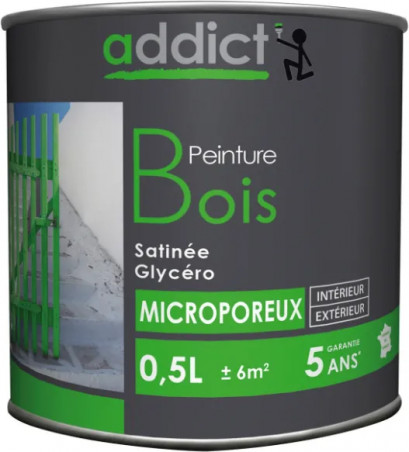 Vernice speciale per legno glicero, nero satinato, 0,5L.