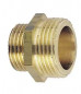 Brass nipple with reduced double male thread 20x27/08x13.