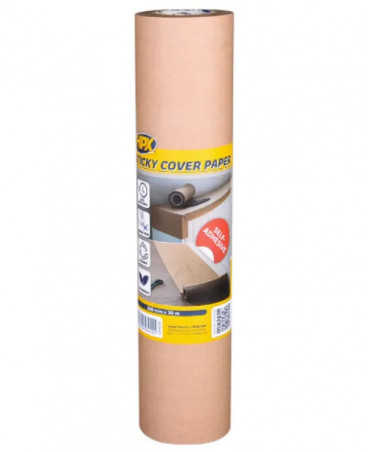 Selbstklebendes Abdeckpapier, 296 mm x 30 m.
