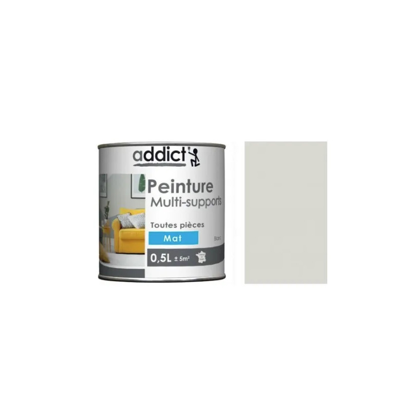Multi-substraat acrylverf, mat essen, 0,5 liter.