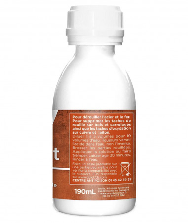 Rimuovi ruggine per acciaio e ferro, flacone da 190 ml