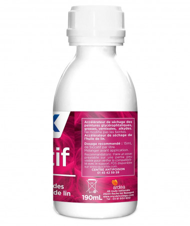 Siccatif, acelerador de secado para todo tipo de pintura, frasco de 190 ml