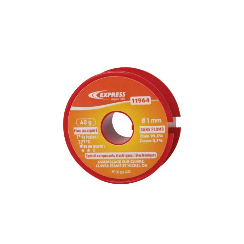 Tinsoldeer voor elektrische/elektronische onderdelen, 40 g.