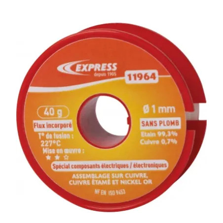 Saldatore a stagno per componenti elettrici/elettronici, 40g.